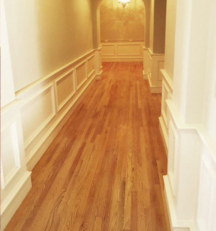 Red oak hardwood flooring