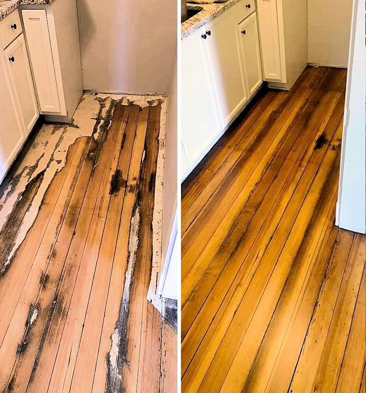 Existing 3 ¼ hard pine flooring